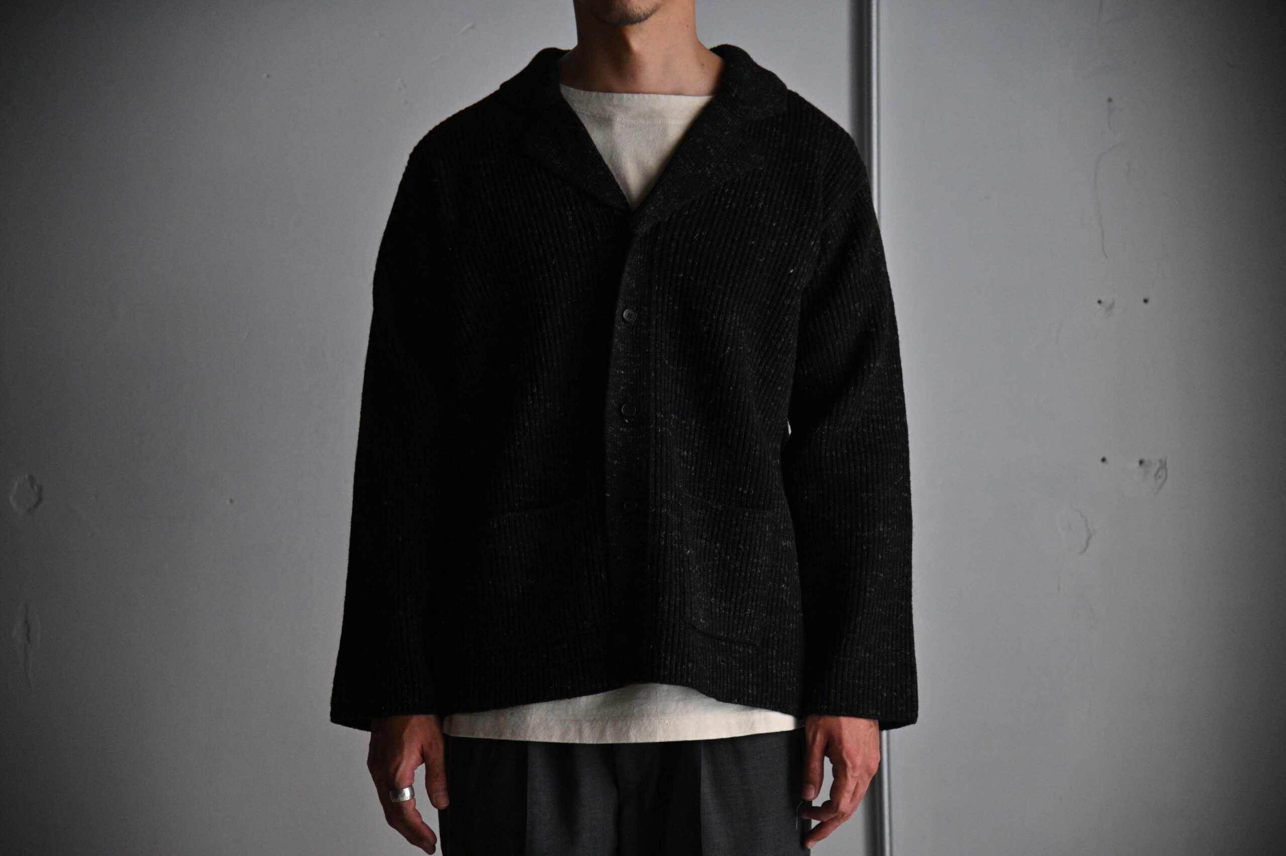 OLD JOE｜BLENDED KEMPI WOOL RAPEL CARDY- STOTELA clothing store