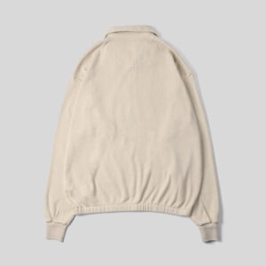 OLD JOE｜QUATER ZIP SILK NEP RIBED SHIRTS- STOTELA clothing store