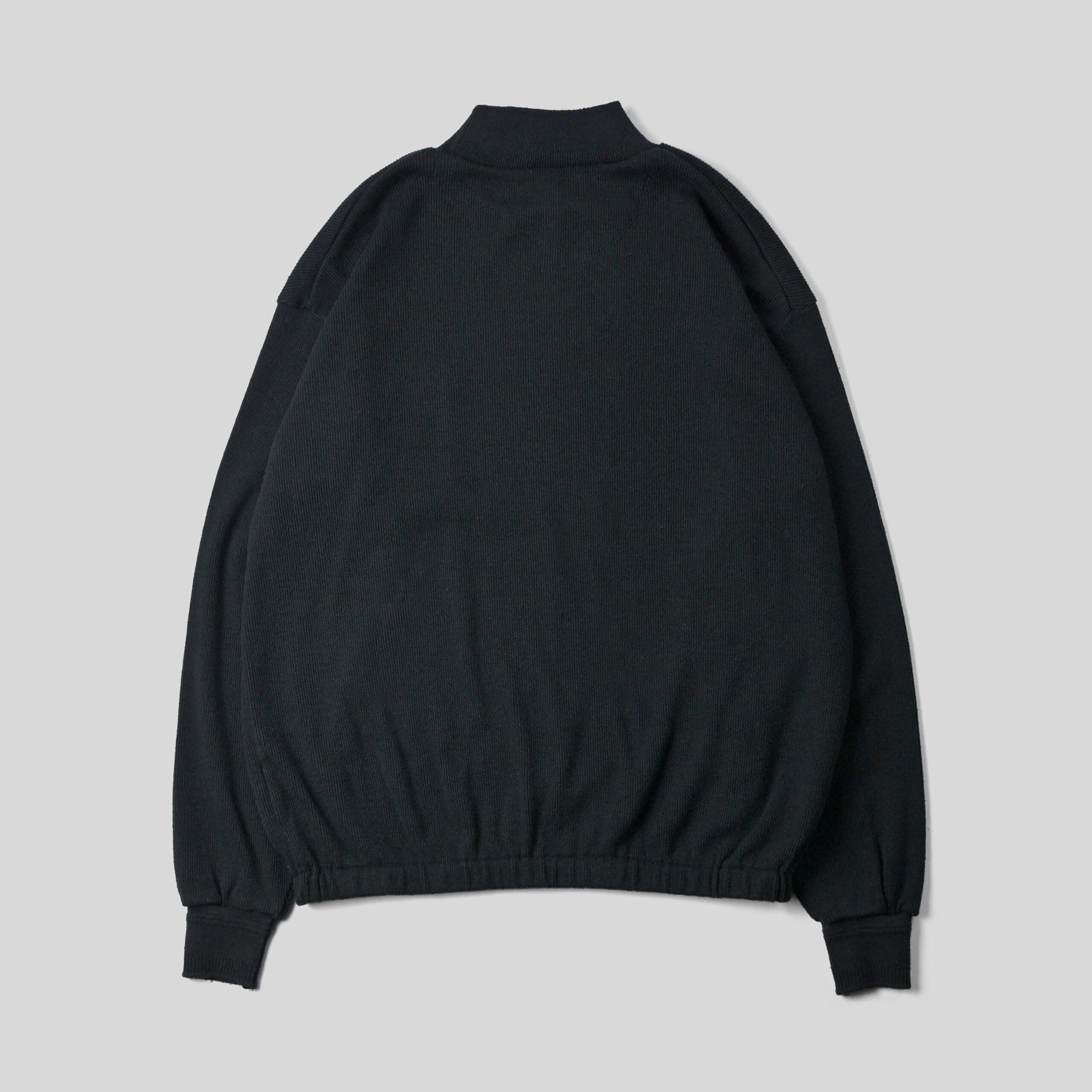 OLD JOE｜MOCK-NECK SILK NEP RIBED TOPS- STOTELA clothing store