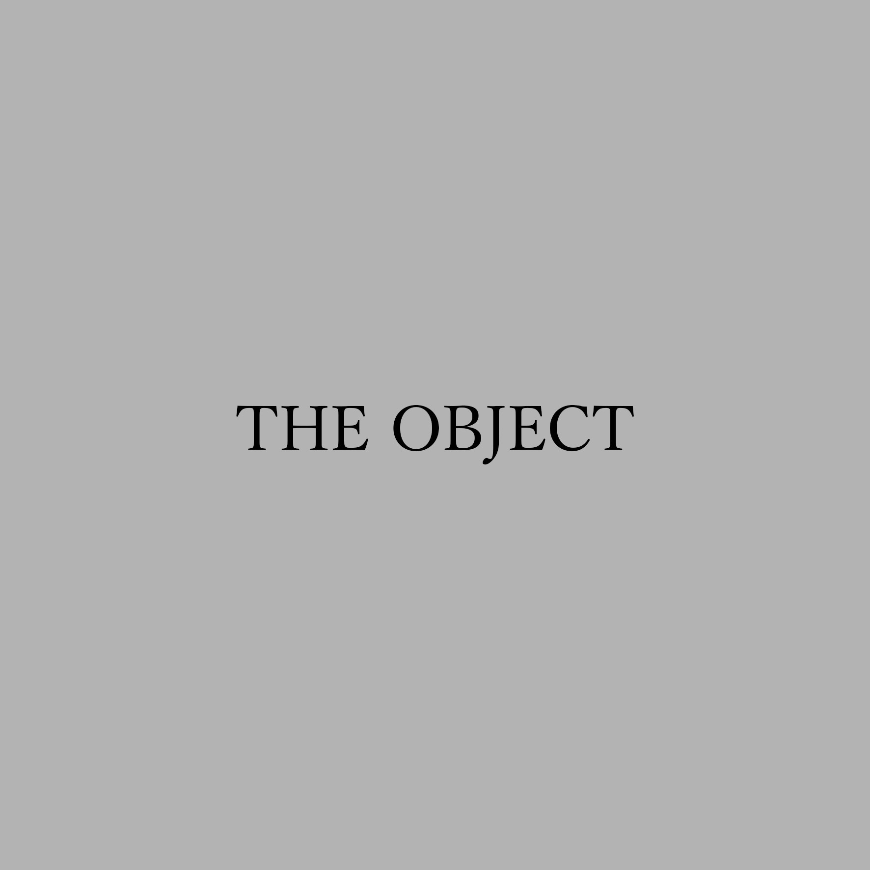 THE OBJECT